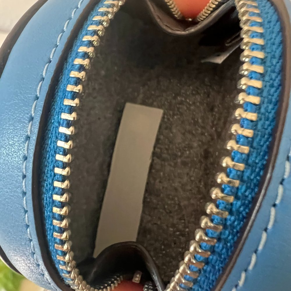 COACH Mini Half Moon Bag Charm In Signature Canvas ck151 - Picture 5 of 7